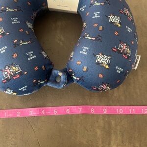 Life Is Good Blue Neck Pillow with Adventure Print💙cute comfy cool- unisex!